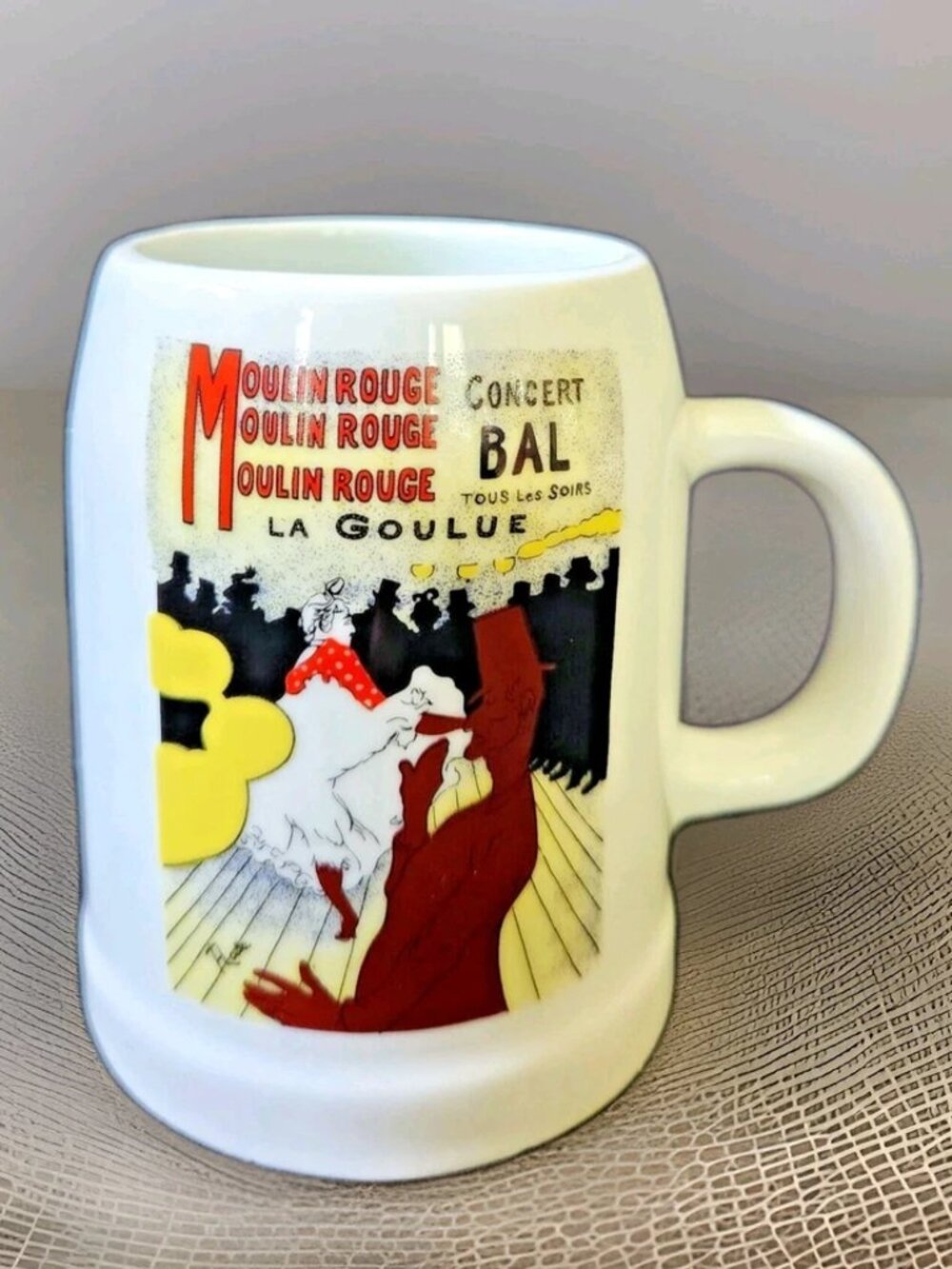 Vintage MOULIN ROUGE Concert Bal La Goulue LIMOGES FRANCE Large Cup/Mug Theater
